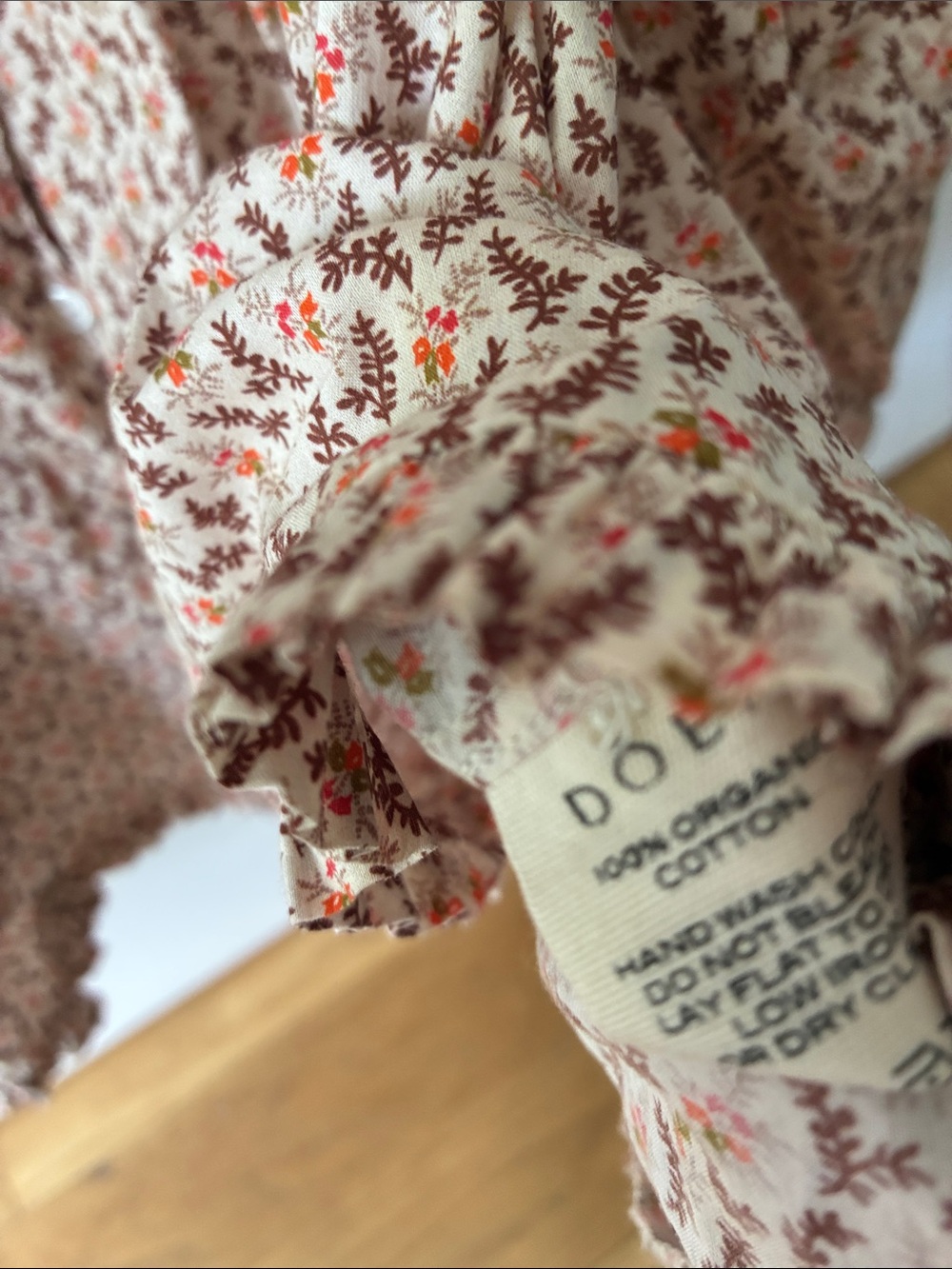 DÔEN Lunaria Top - Cream Winter Ditsy - Large - organic cotton - Picture 9 of 9
